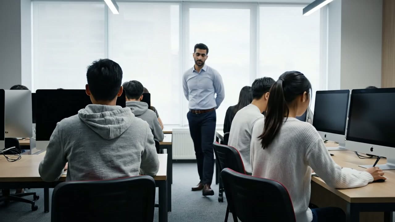 Classroom discussion with students engaged