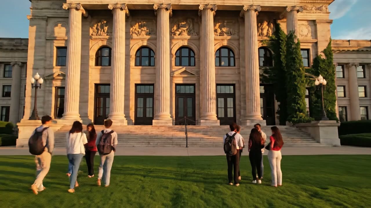 Wide shot of an instructor-led classroom setting